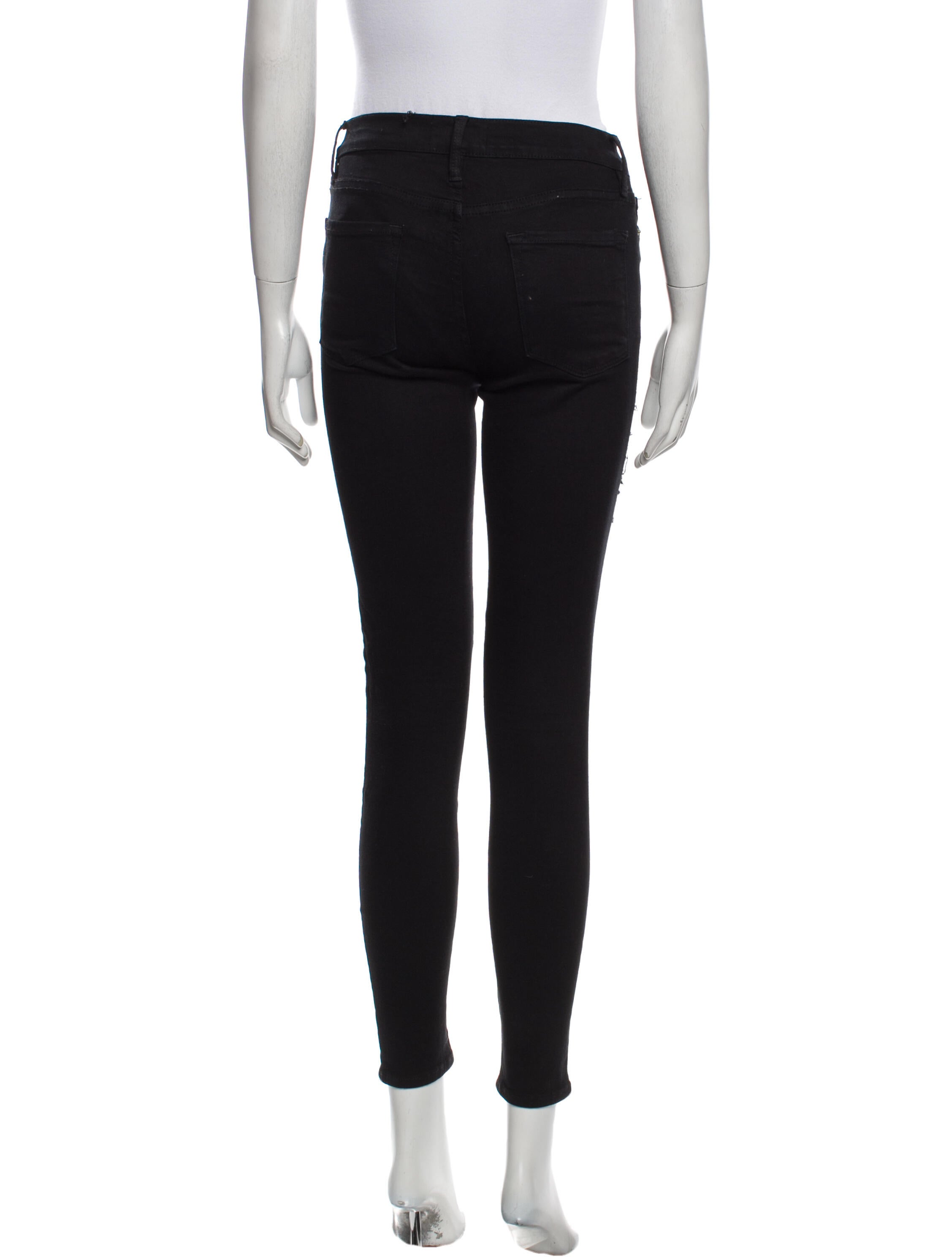 FRAME Mid-Rise Skinny Leg Jeans
